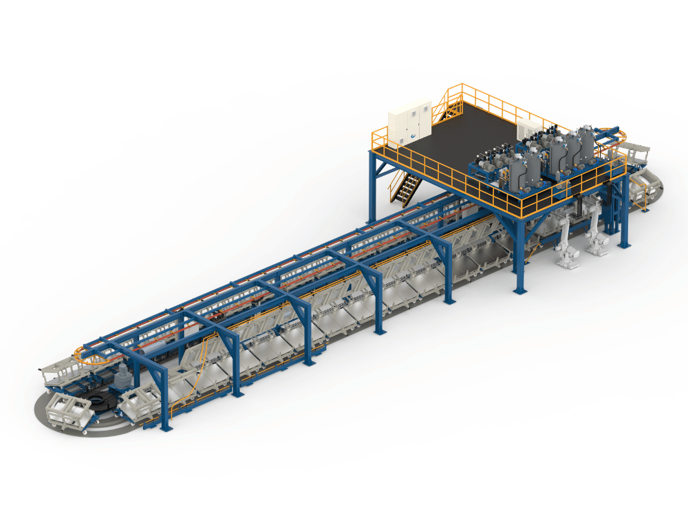 Polyurethane Mold Foaming Ground Rail Production Line