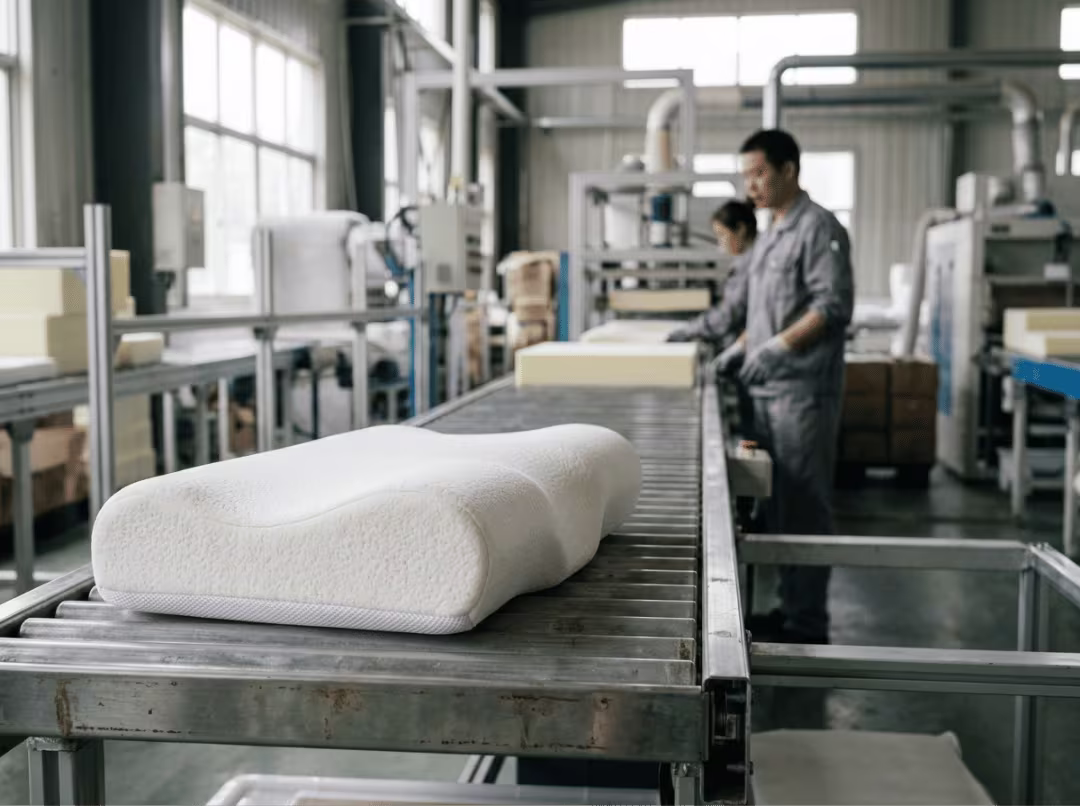 Memory foam pillow manufacturing